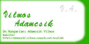 vilmos adamcsik business card